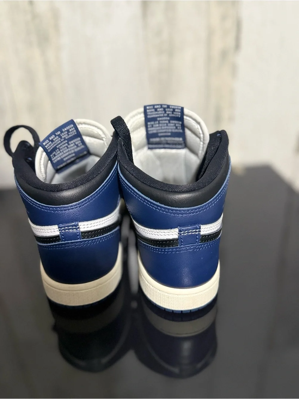 Nike Air Jordan 1 Mid Obsidian Blue White Youth 1Y
